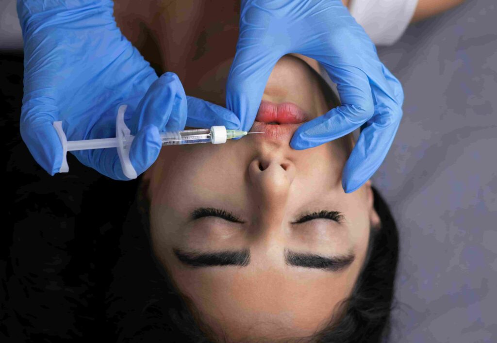 botox slough - girl having her botox done
